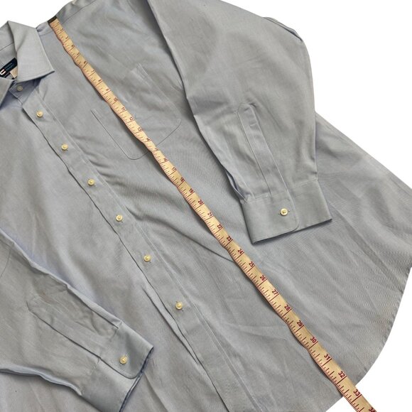 Mens XL Magnetic Button Dress Shirt By MagnaReady Light Blue Stretch Collar nwot - Picture 5 of 10